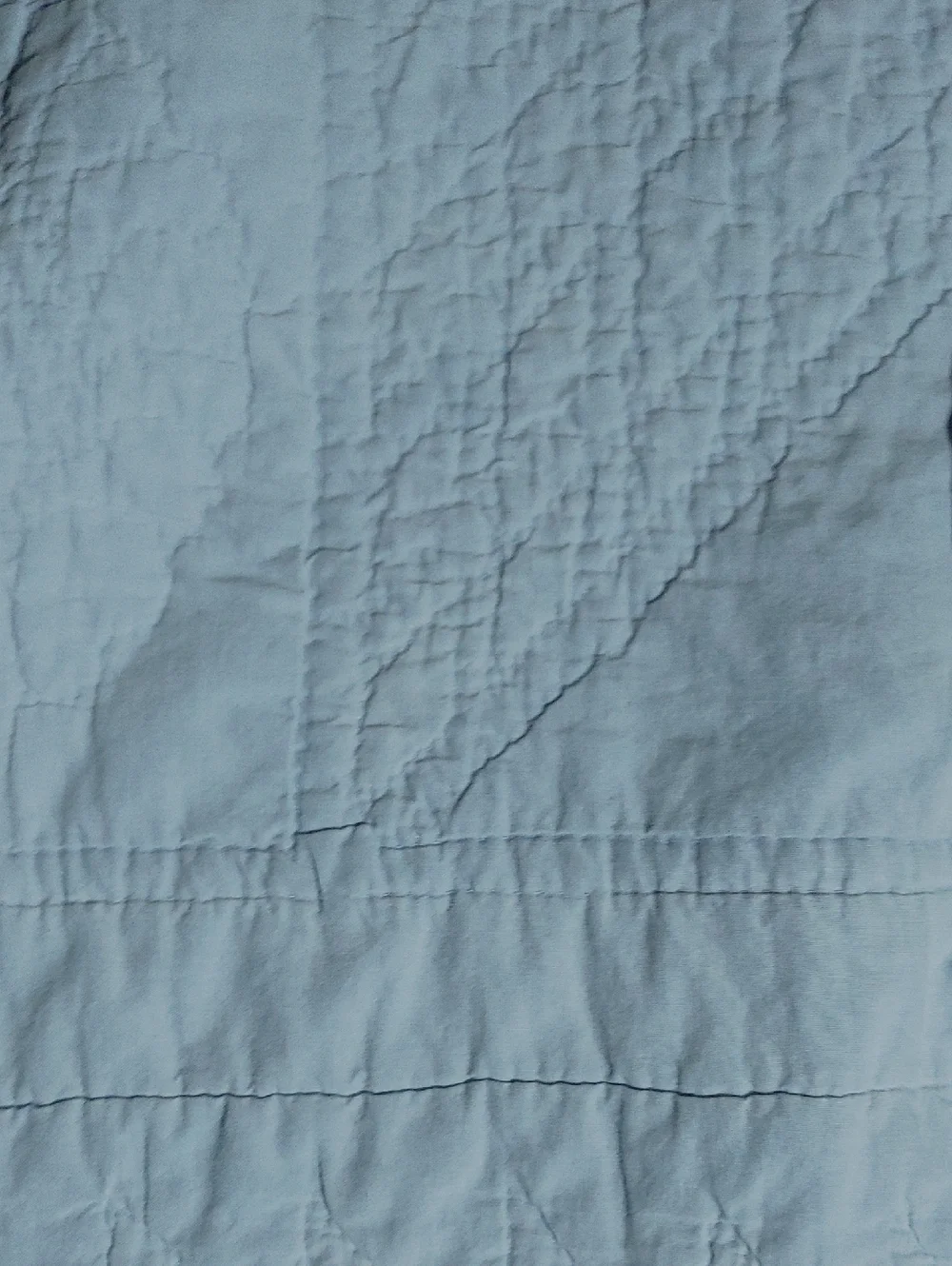 Antique Square Lonestar Small Hand Quilted Quilt in Blue and Pink